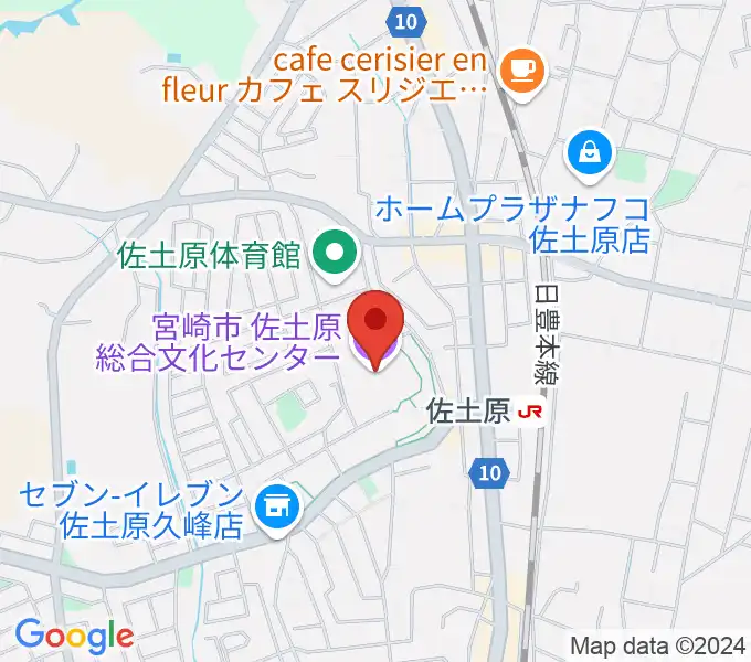 宮崎市佐土原総合文化センターの地図