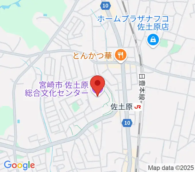 宮崎市佐土原総合文化センターの地図