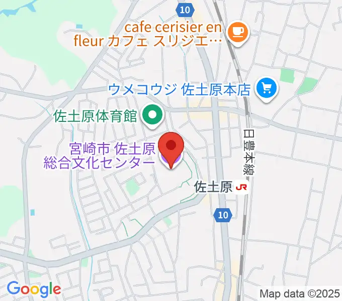 宮崎市佐土原総合文化センターの地図