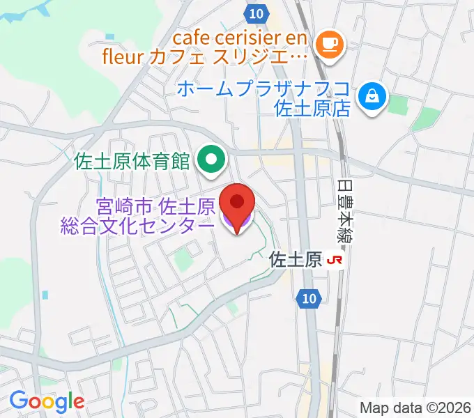 宮崎市佐土原総合文化センターの地図