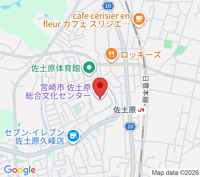 宮崎市佐土原総合文化センターの地図