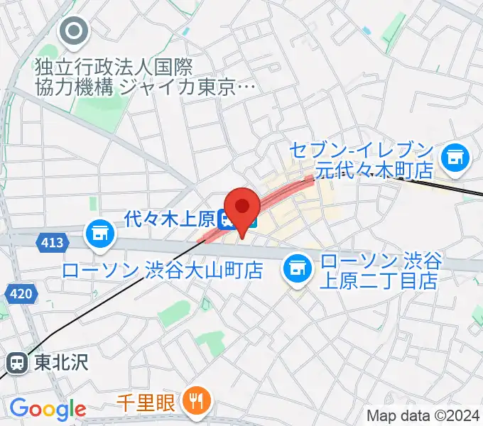 代々木上原OPRCTの地図