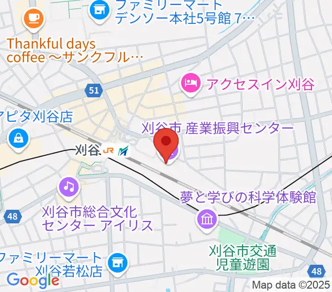 刈谷市産業振興センターの地図