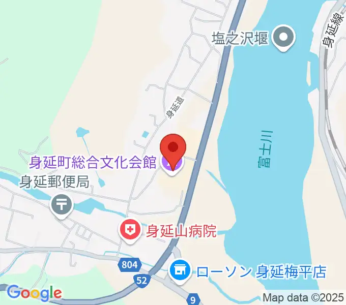 身延町総合文化会館の地図