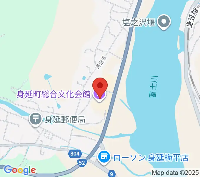 身延町総合文化会館の地図