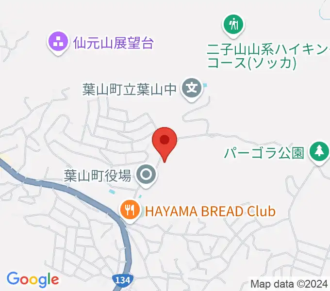 葉山町福祉文化会館の地図