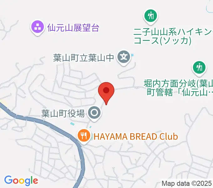 葉山町福祉文化会館の地図