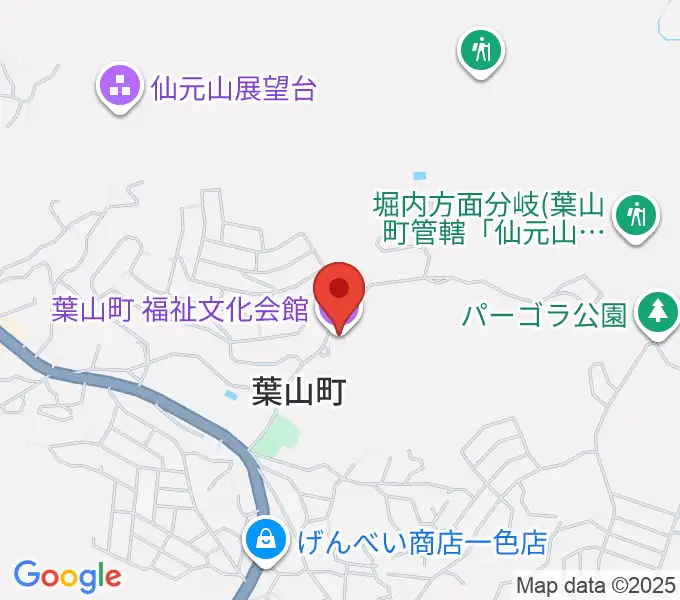 葉山町福祉文化会館の地図