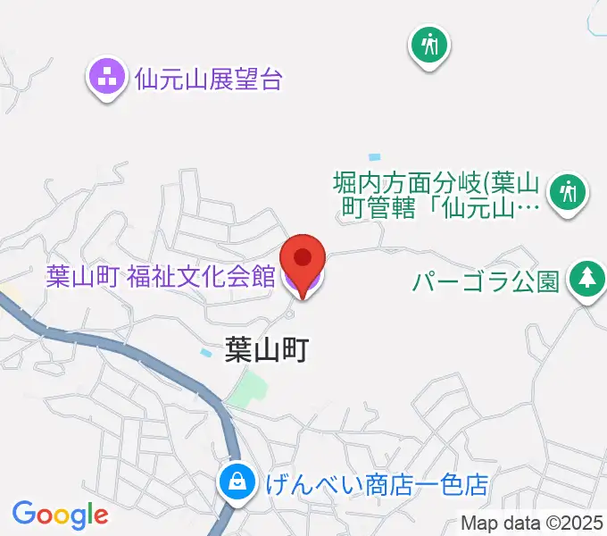 葉山町福祉文化会館の地図