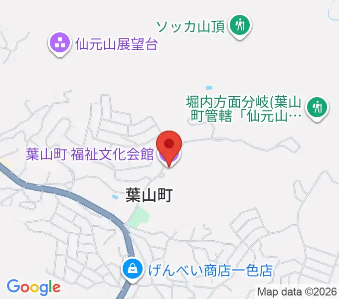 葉山町福祉文化会館の地図