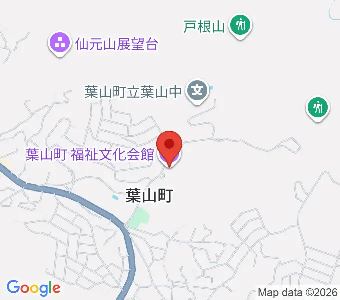 葉山町福祉文化会館の地図