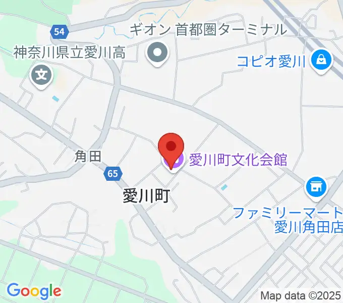 愛川町文化会館の地図