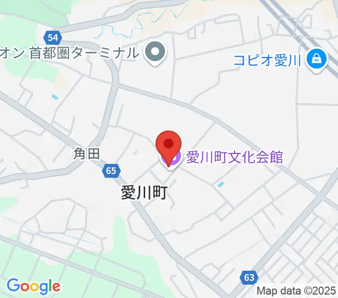 愛川町文化会館の地図