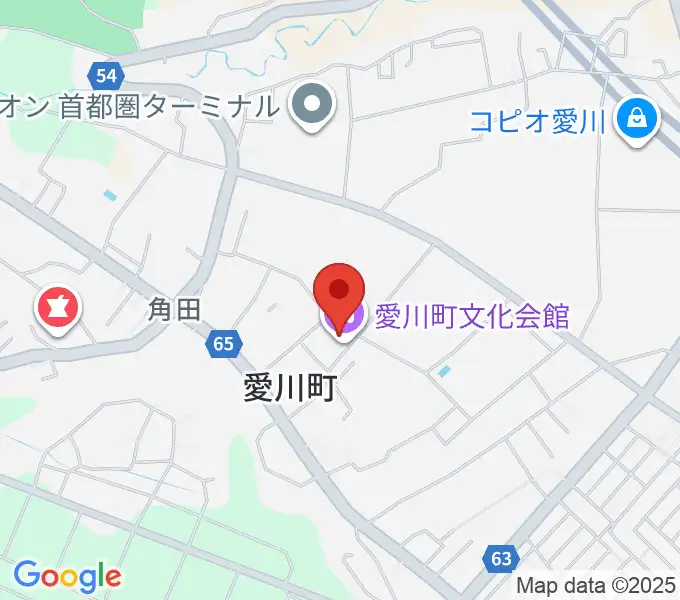 愛川町文化会館の地図