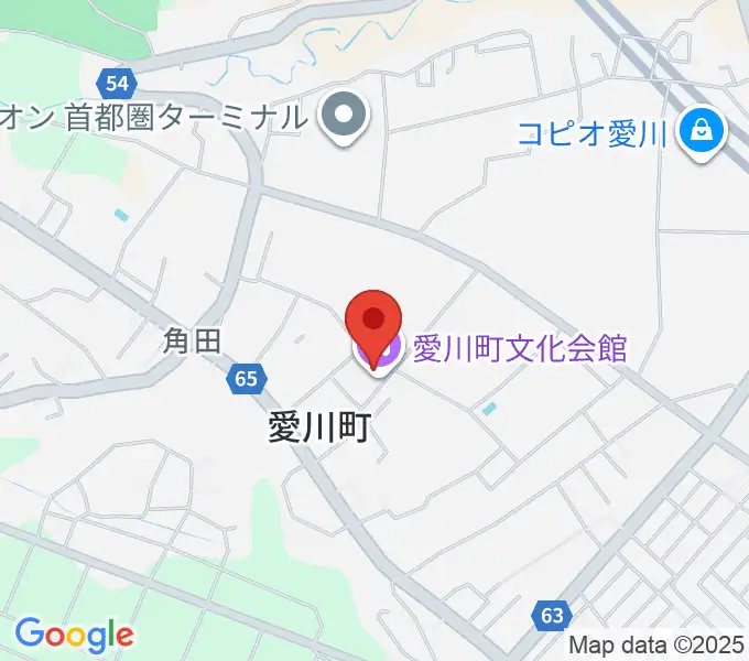 愛川町文化会館の地図