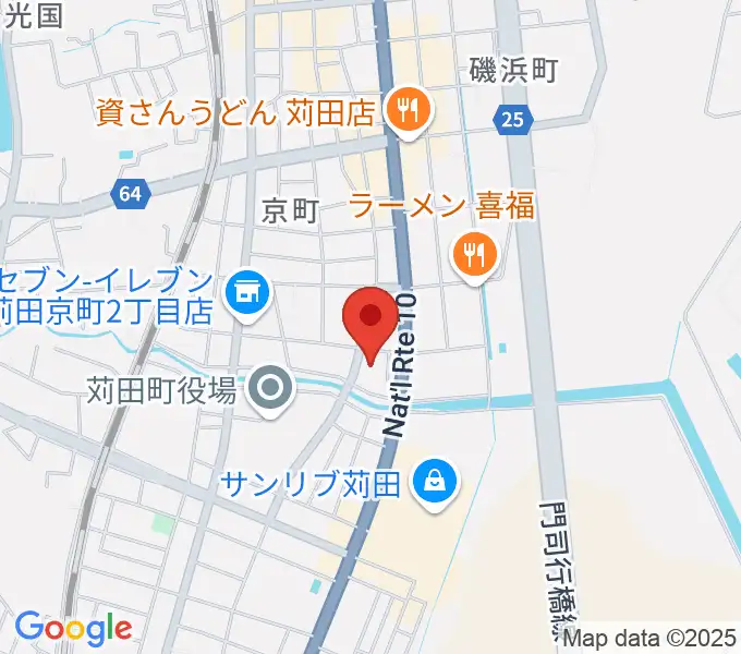 苅田町立中央公民館の地図