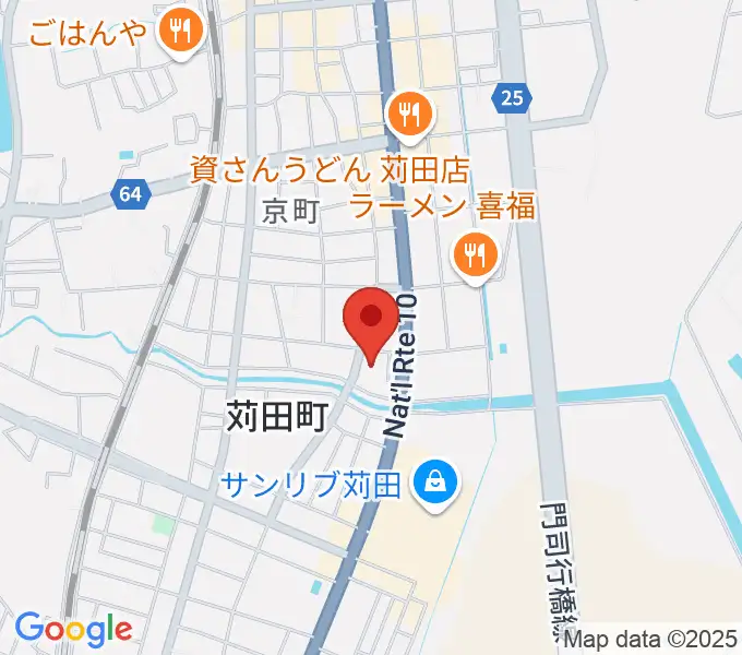 苅田町立中央公民館の地図
