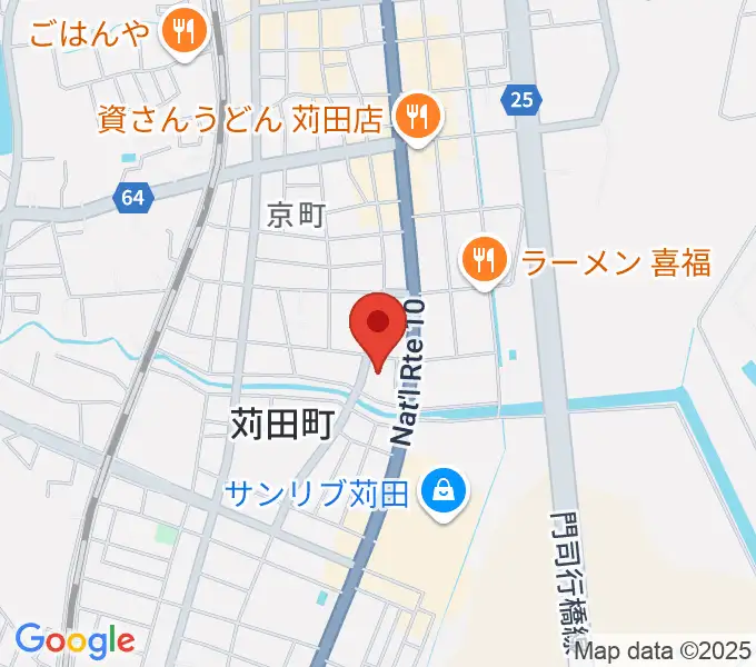 苅田町立中央公民館の地図