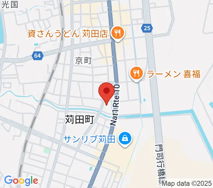 苅田町立中央公民館の地図