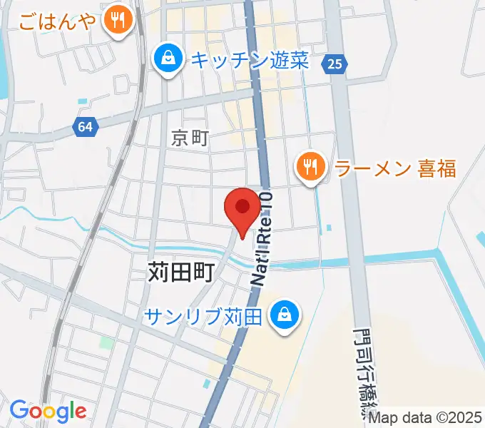 苅田町立中央公民館の地図