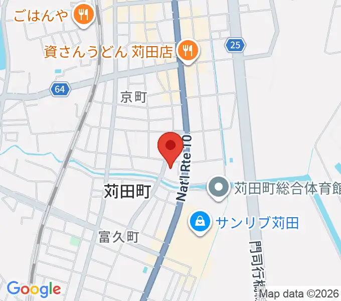 苅田町立中央公民館の地図