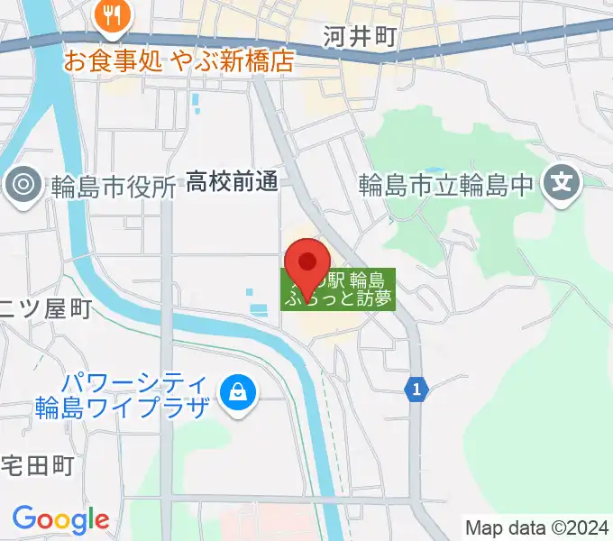 輪島市文化会館の地図