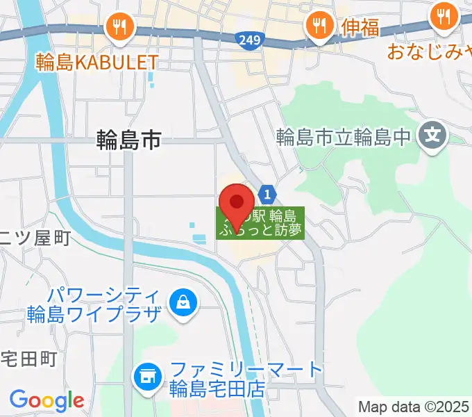 輪島市文化会館の地図