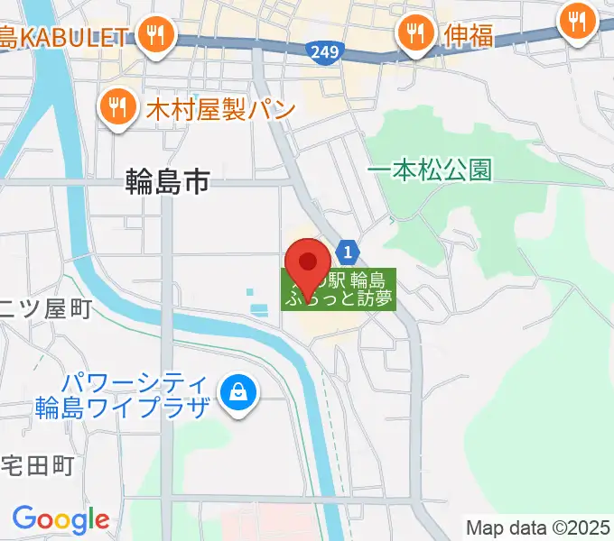 輪島市文化会館の地図