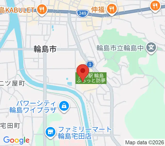 輪島市文化会館の地図
