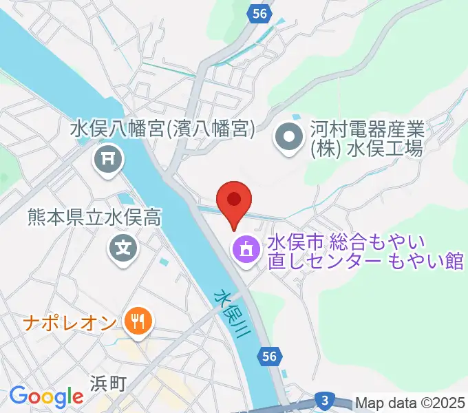 水俣市文化会館の地図