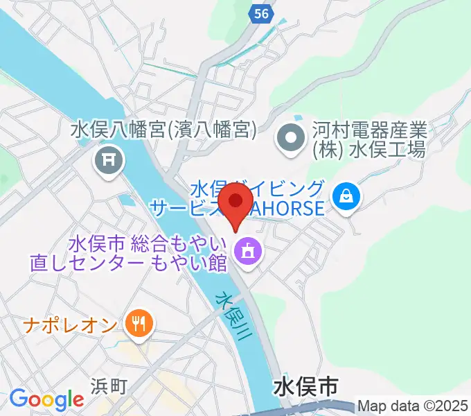 水俣市文化会館の地図