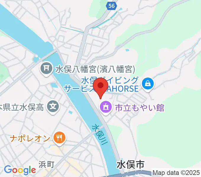 水俣市文化会館の地図