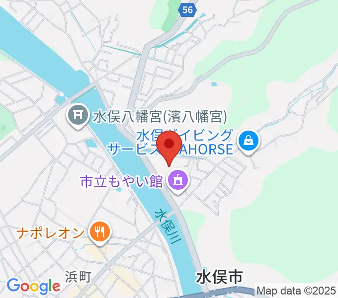 水俣市文化会館の地図