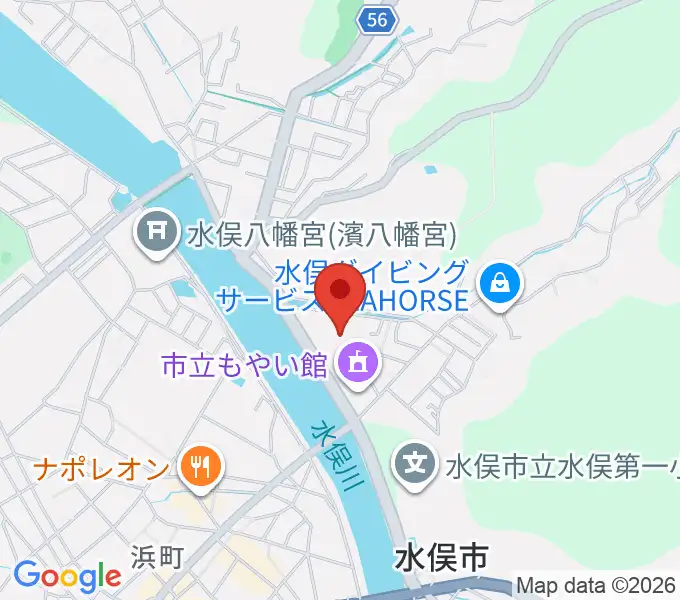 水俣市文化会館の地図