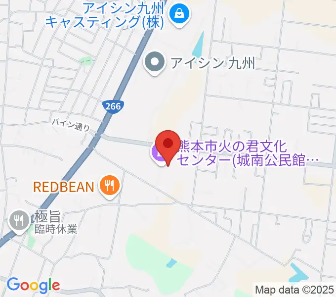 火の君文化ホールの地図