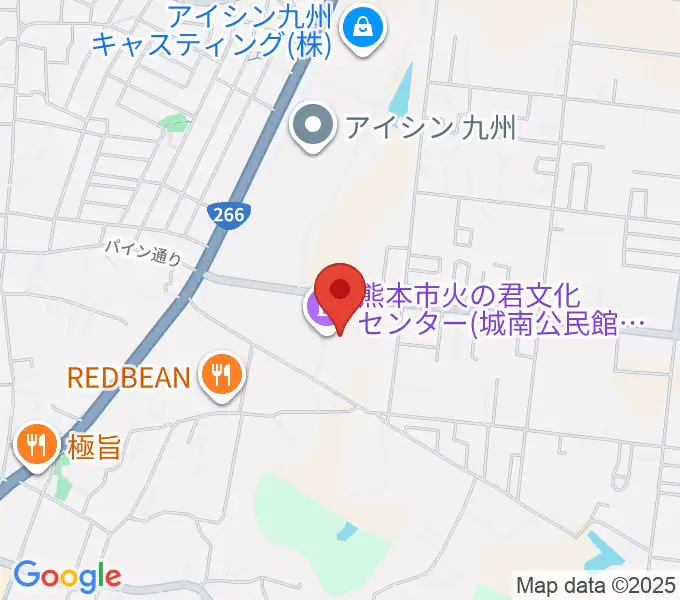 火の君文化ホールの地図