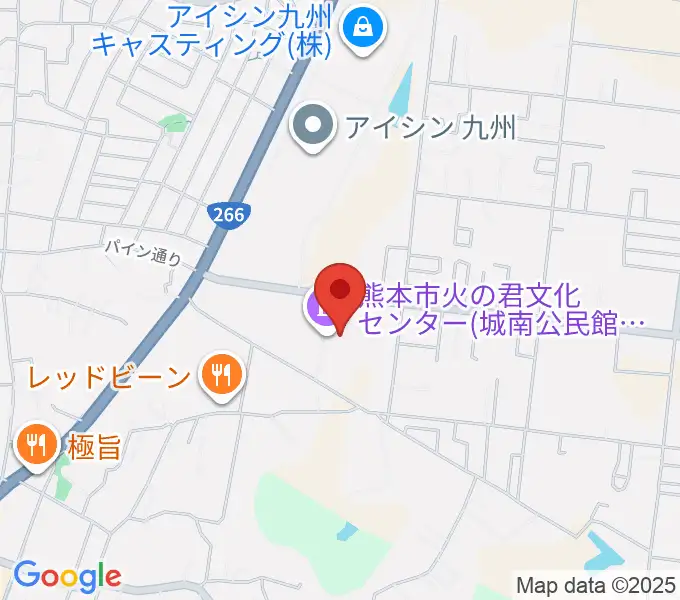 火の君文化ホールの地図