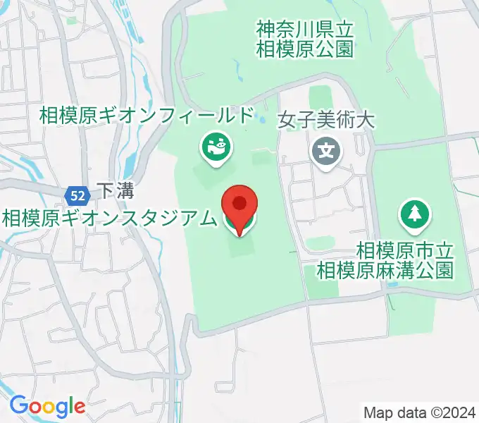 相模原ギオンスタジアムの地図