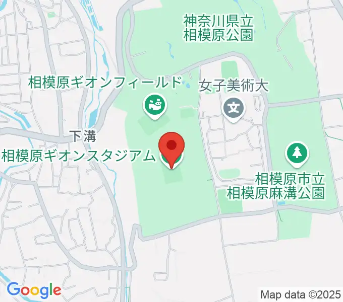 相模原ギオンスタジアムの地図