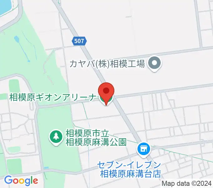 相模原ギオンアリーナの地図