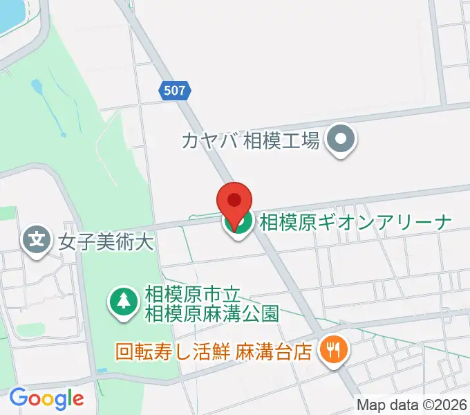 相模原ギオンアリーナの地図