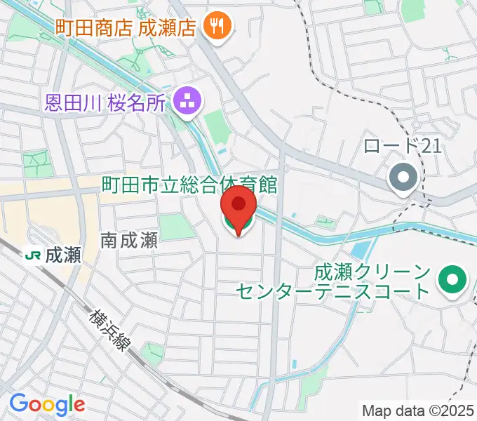 町田市立総合体育館の地図