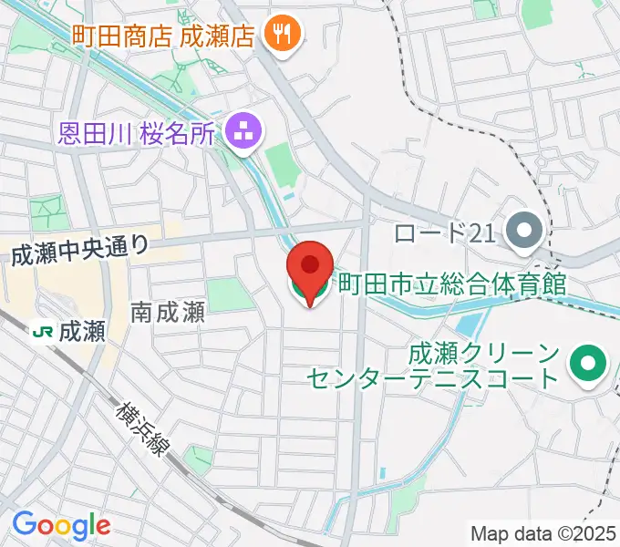 町田市立総合体育館の地図