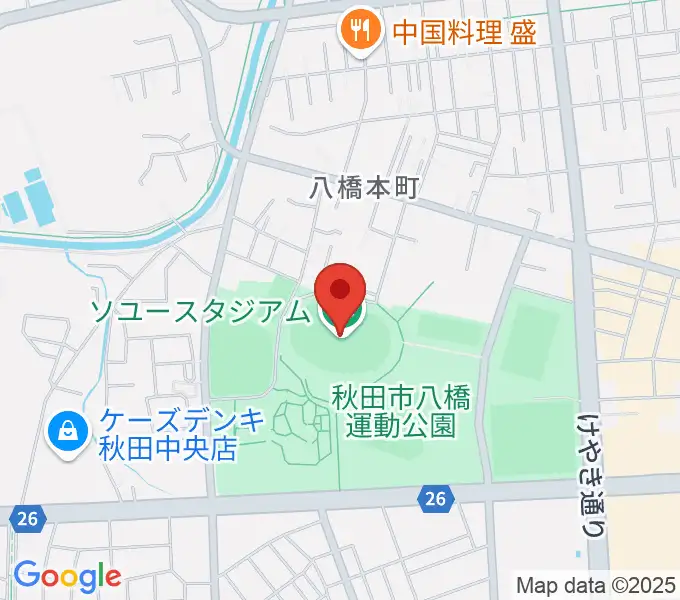 ソユースタジアムの地図