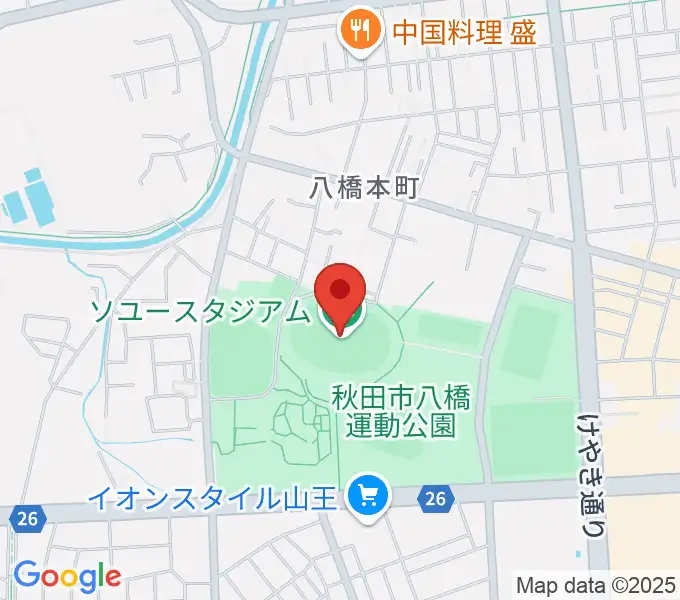 ソユースタジアムの地図