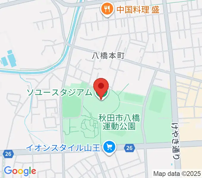 ソユースタジアムの地図