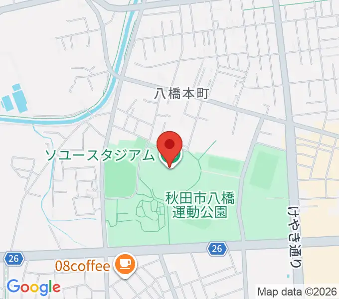 ソユースタジアムの地図
