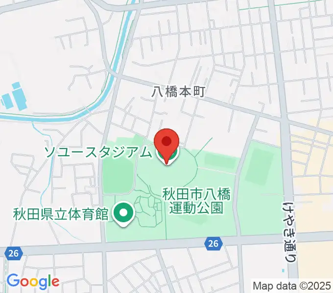 ソユースタジアムの地図