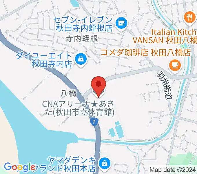 CNAアリーナ★あきたの地図