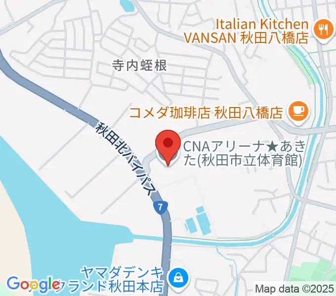 CNAアリーナ★あきたの地図